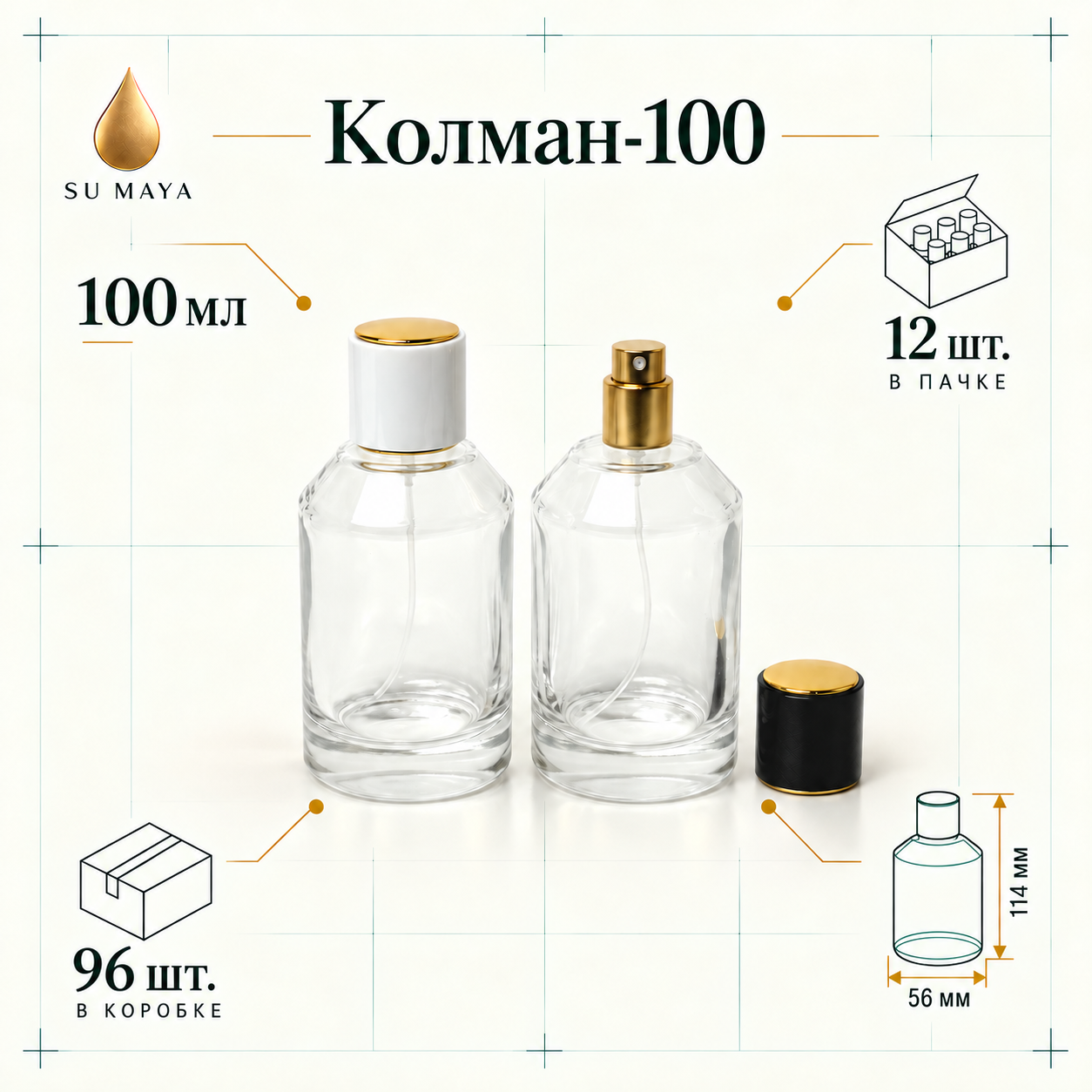 Техническая карточка флакона Колман-100