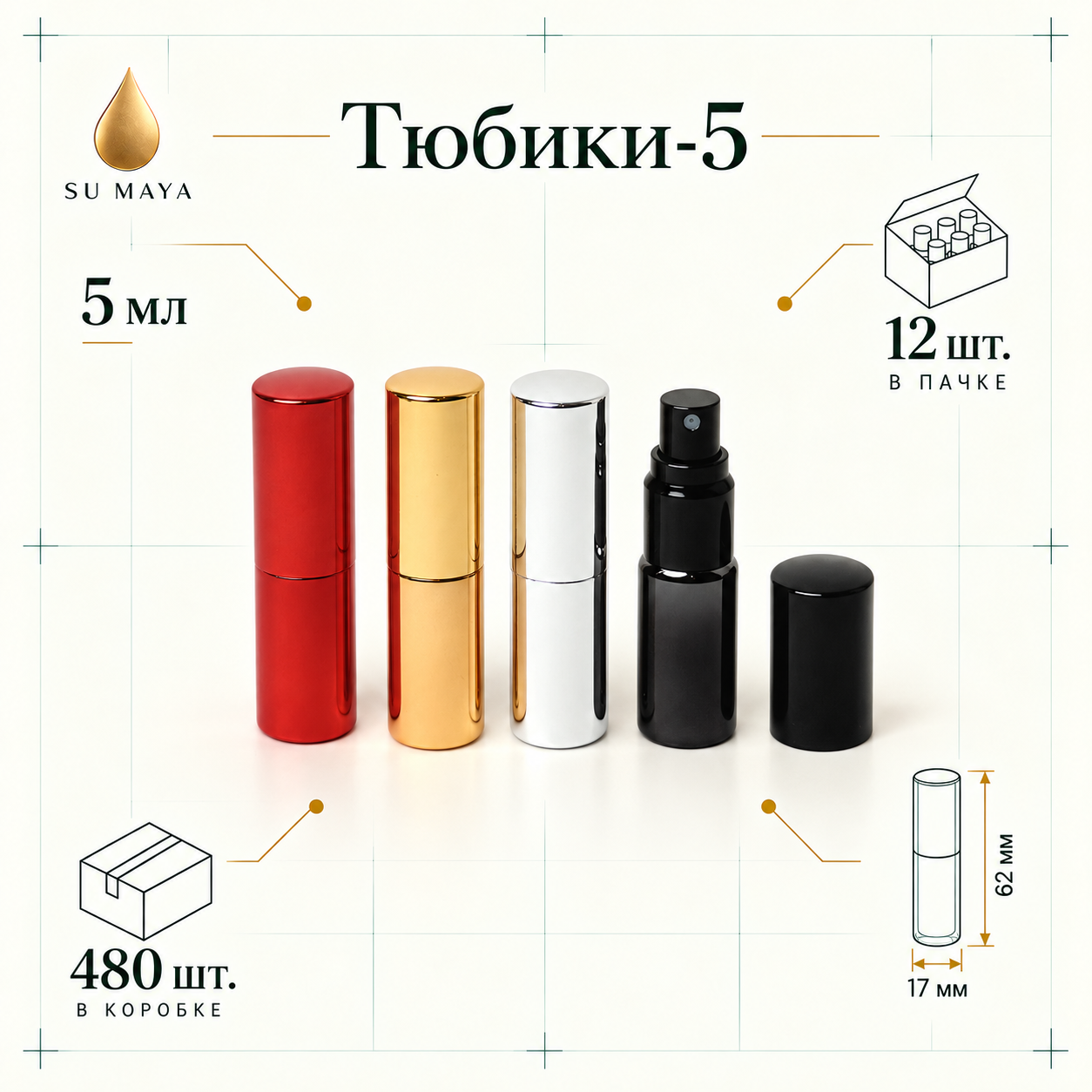 Техническая карточка флакона Тюбики-5
