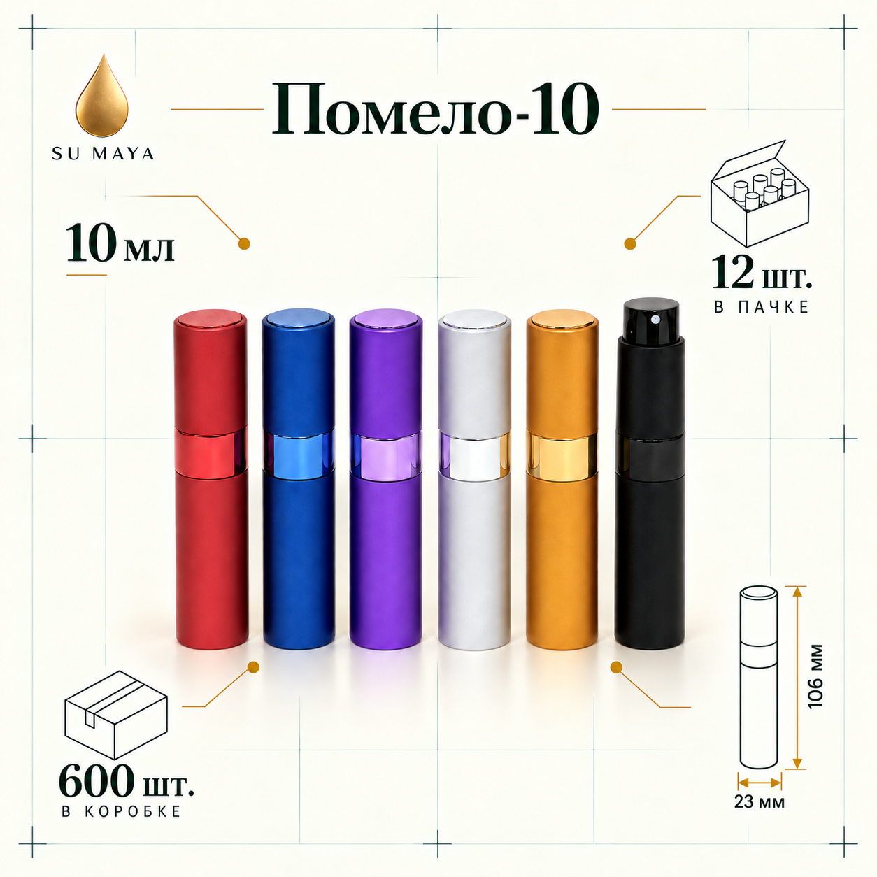 Техническая карточка флакона Помело-10