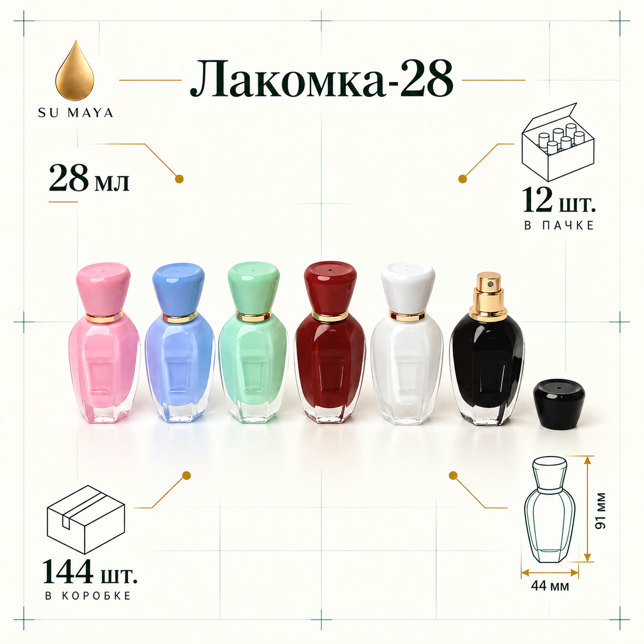 Техническая карточка флакона Лакомка-28