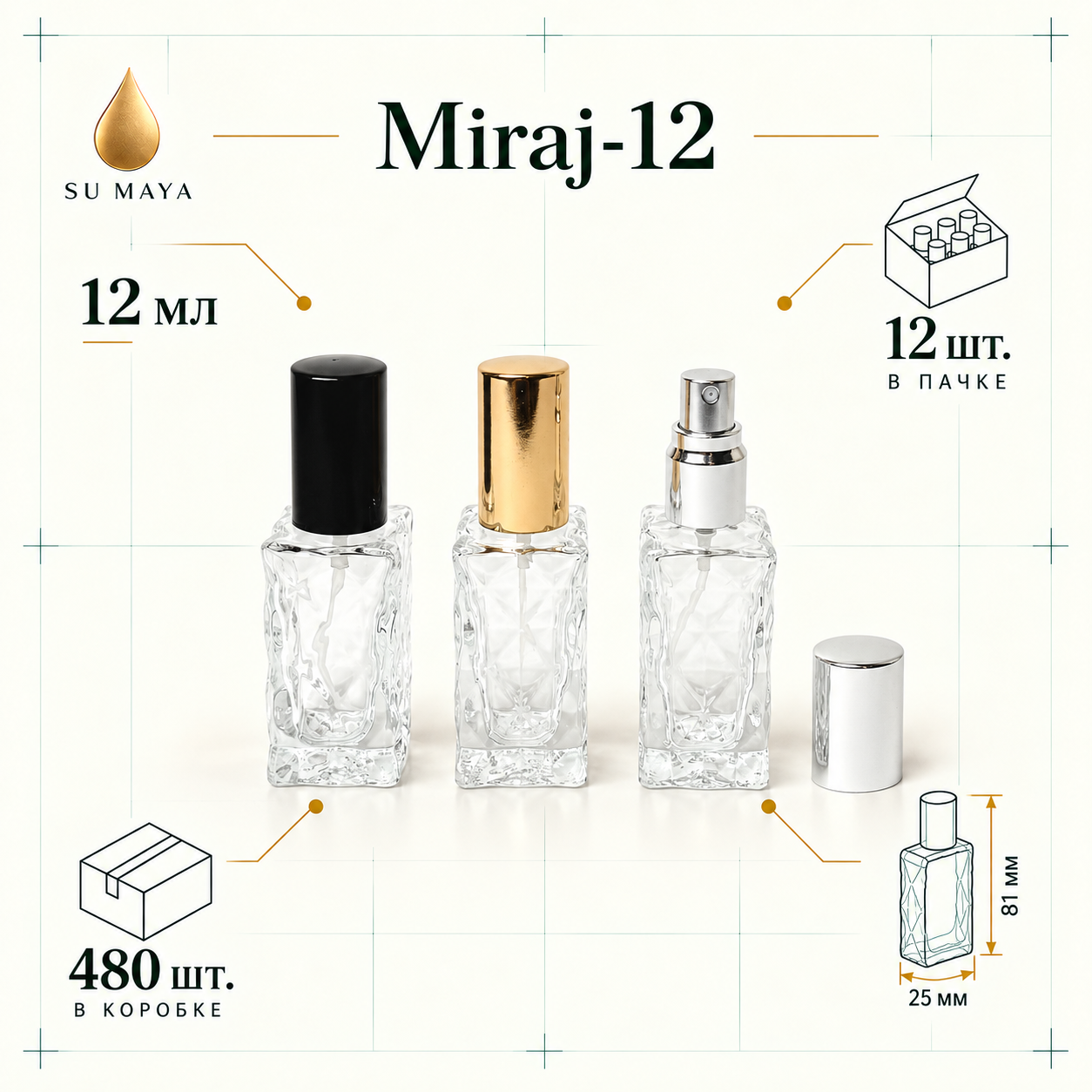 Техническая карточка флакона Miraj-12