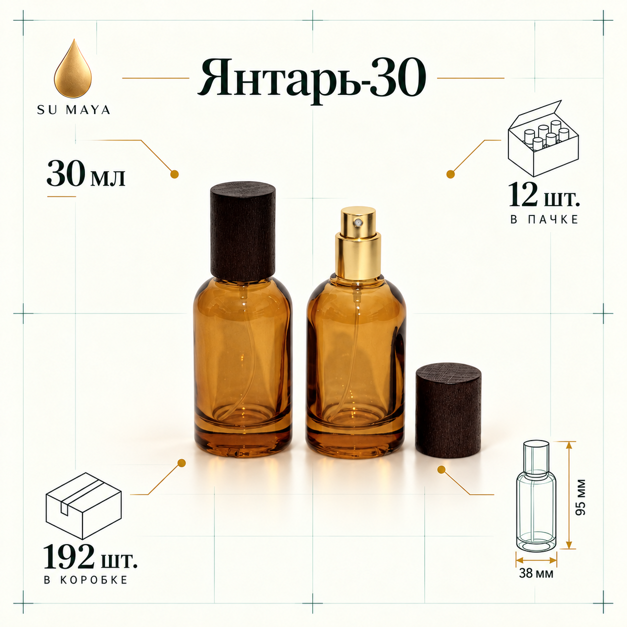 Техническая карточка флакона Янтарь-30