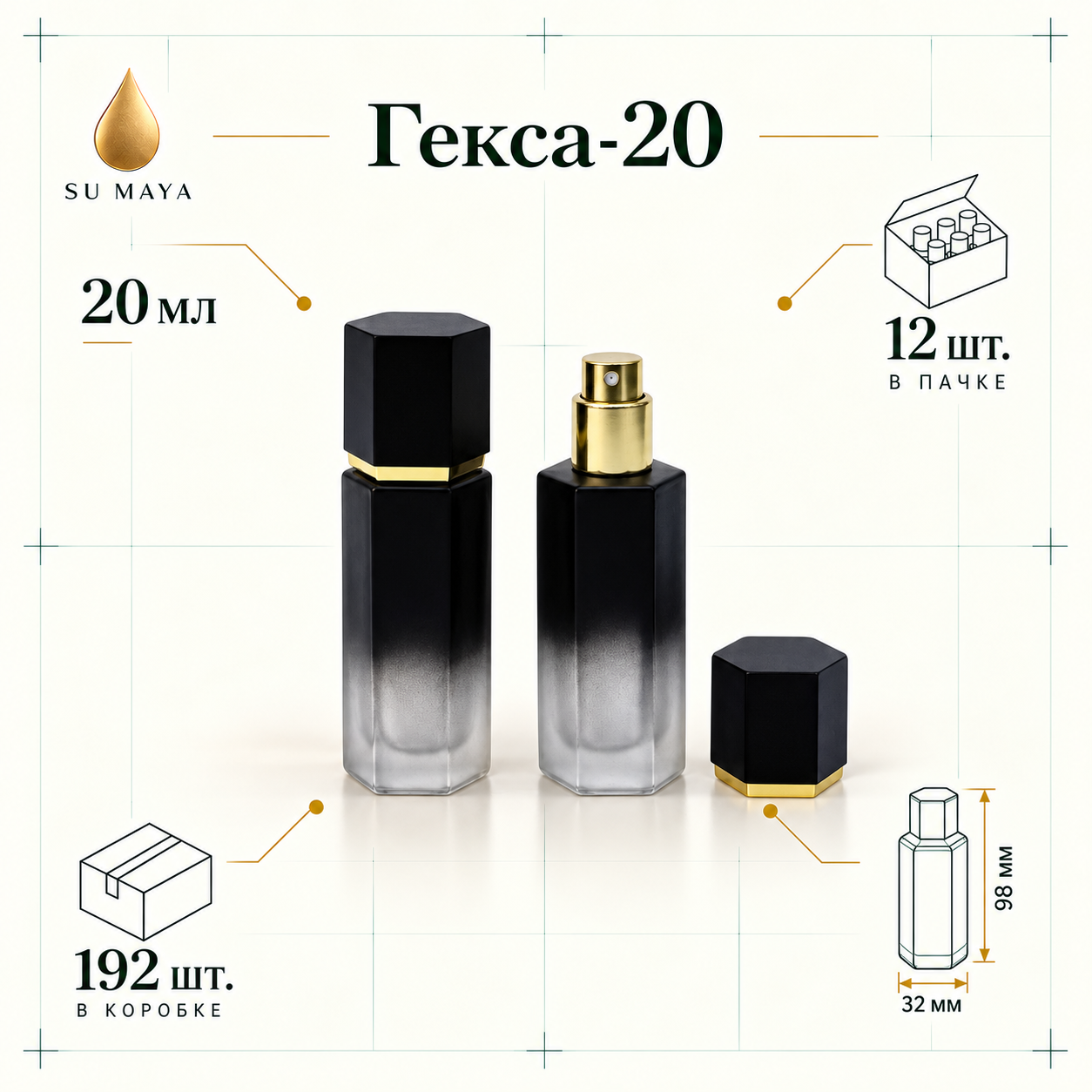 Техническая карточка флакона Гекса-20