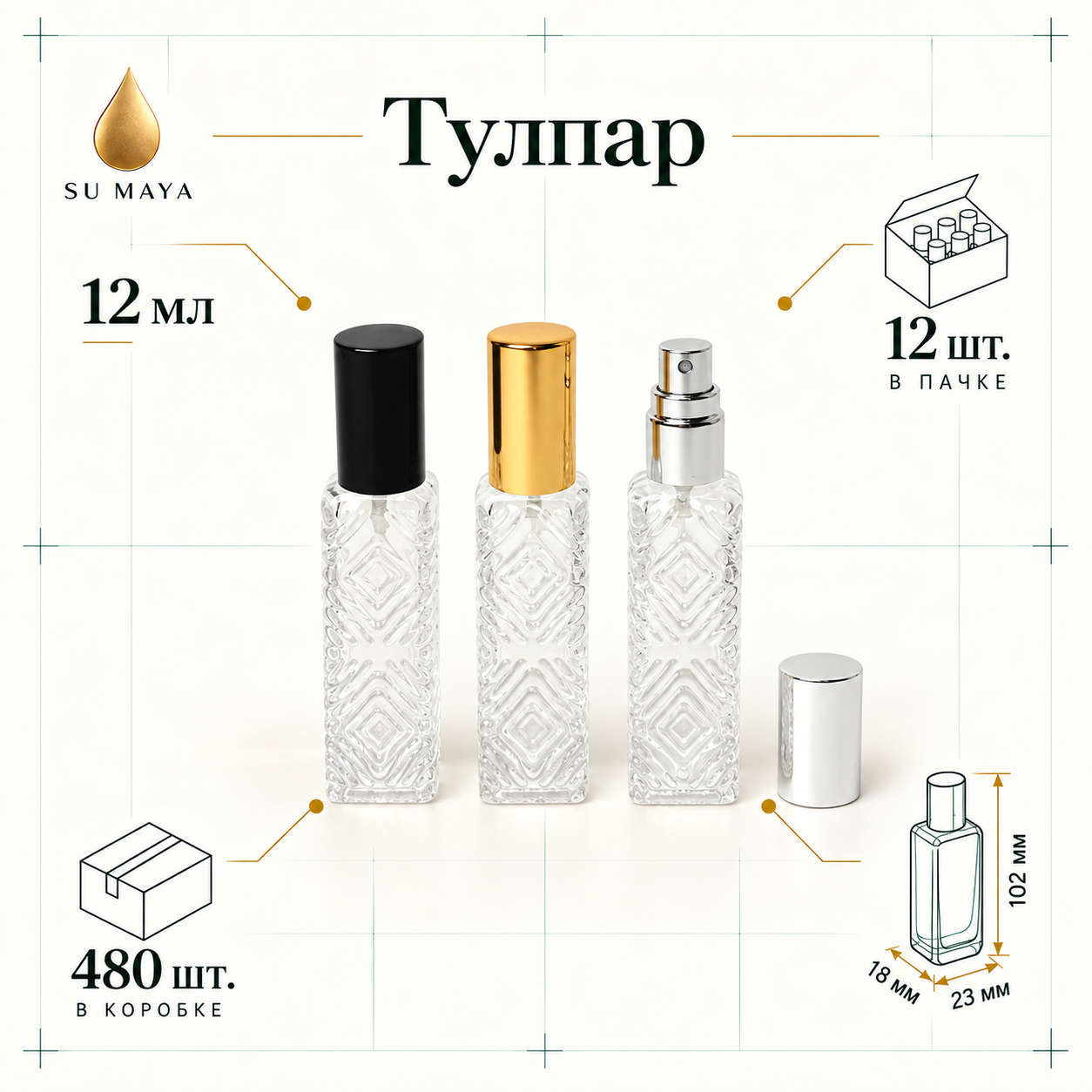 Техническая карточка флакона Тулпар