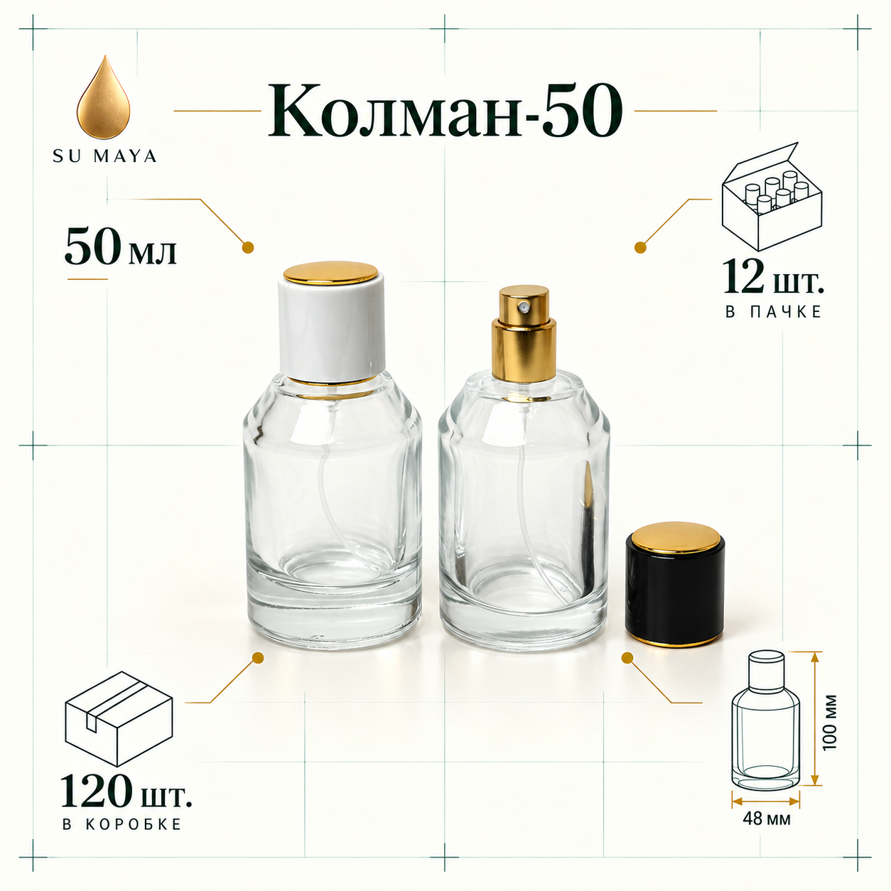 Техническая карточка флакона Колман-50