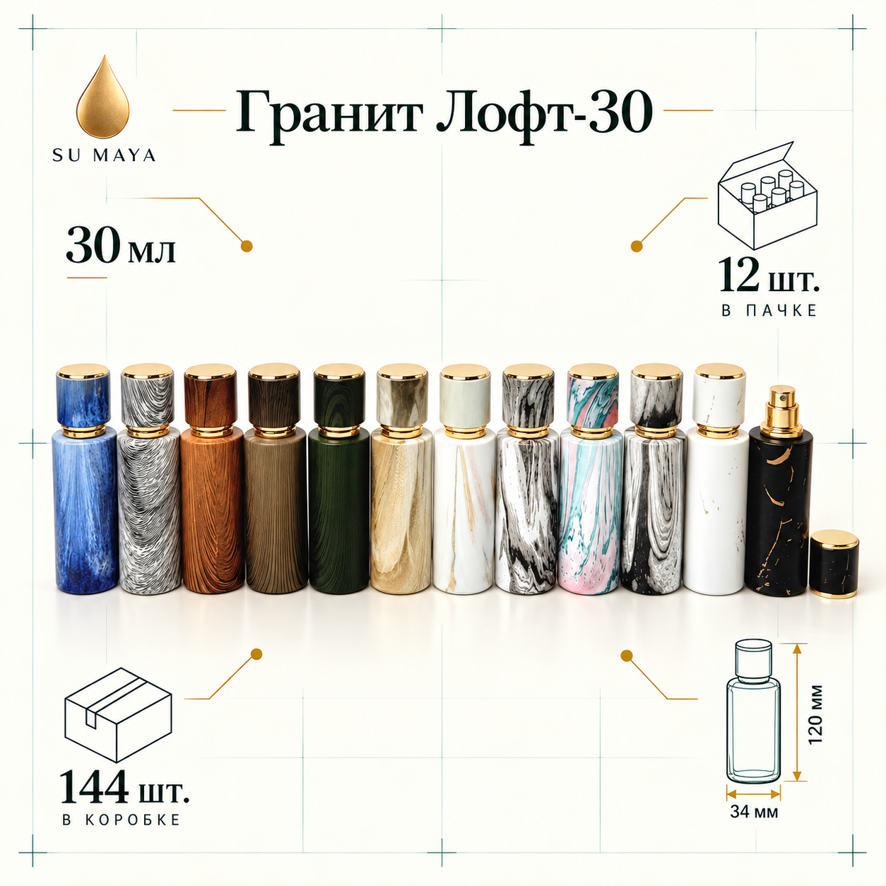 Техническая карточка флакона Гранит Лофт-30