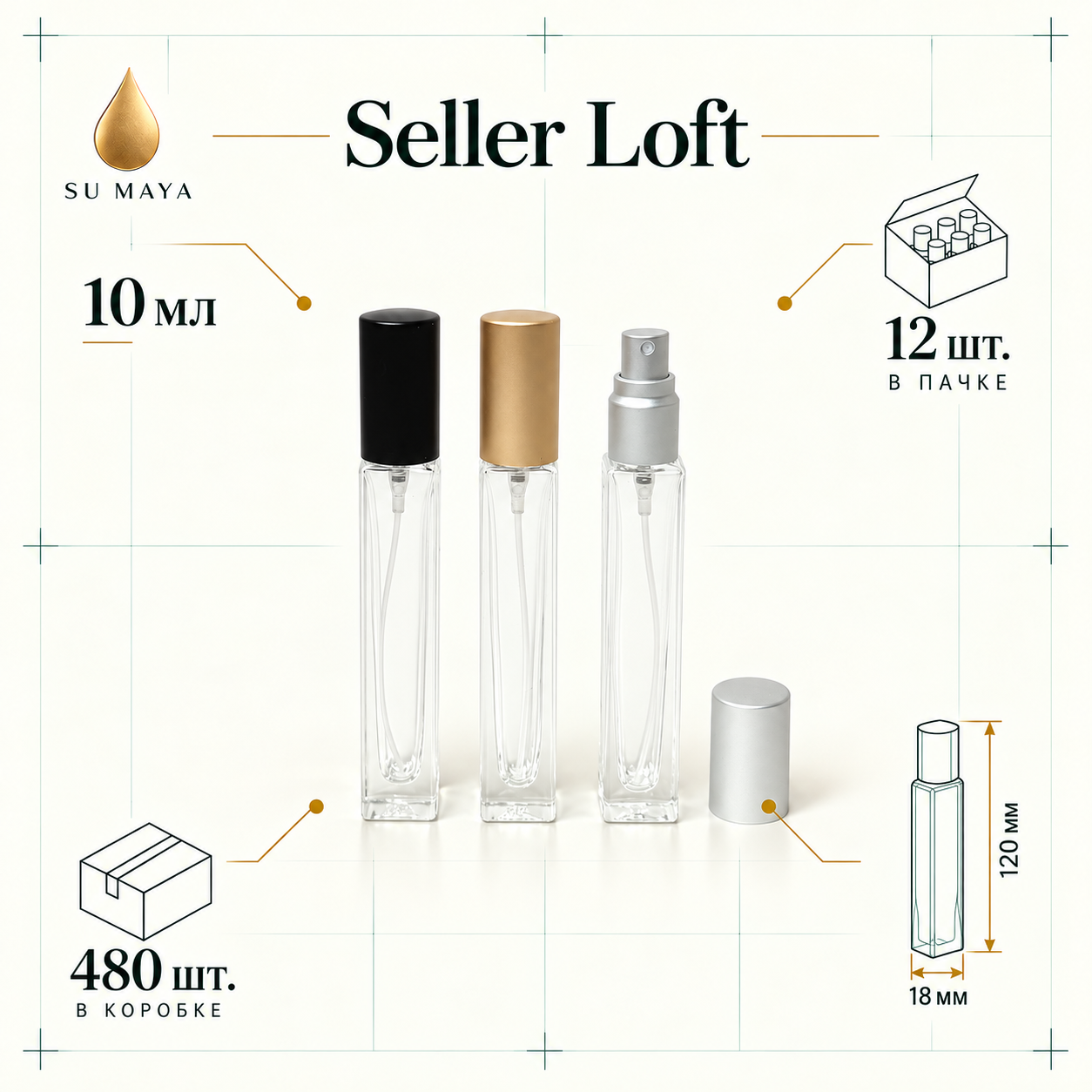 Техническая карточка флакона Seller Loft