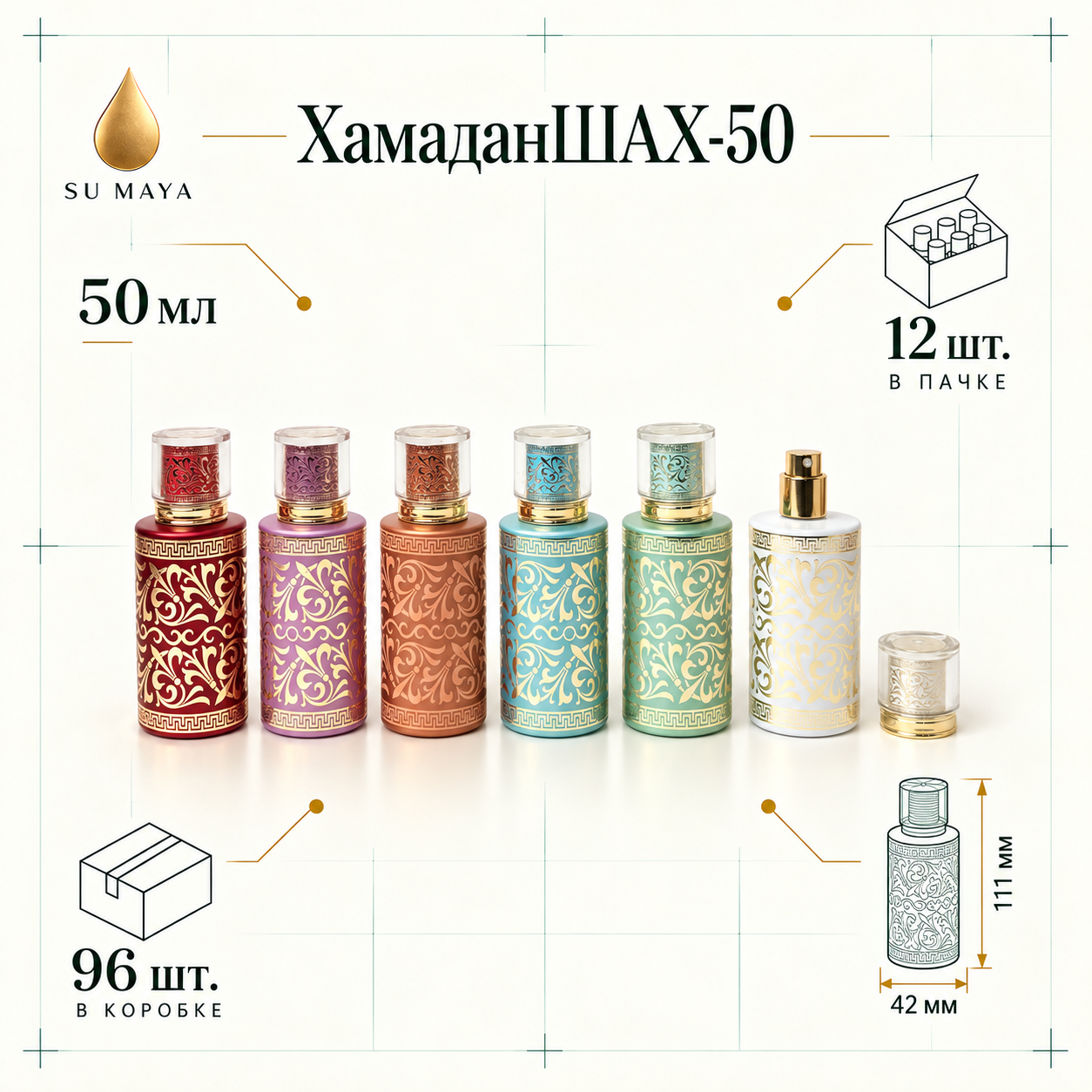 Техническая карточка флакона ХамаданШАХ-50
