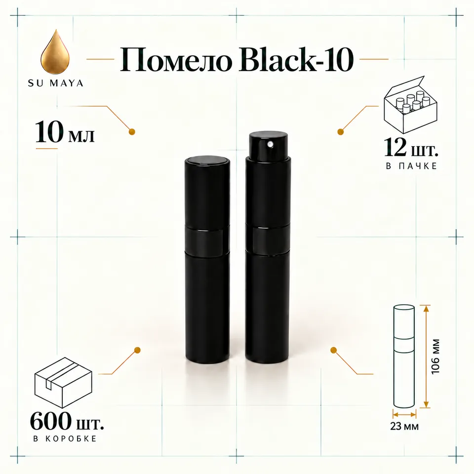 Техническая карточка флакона Помело Black-10