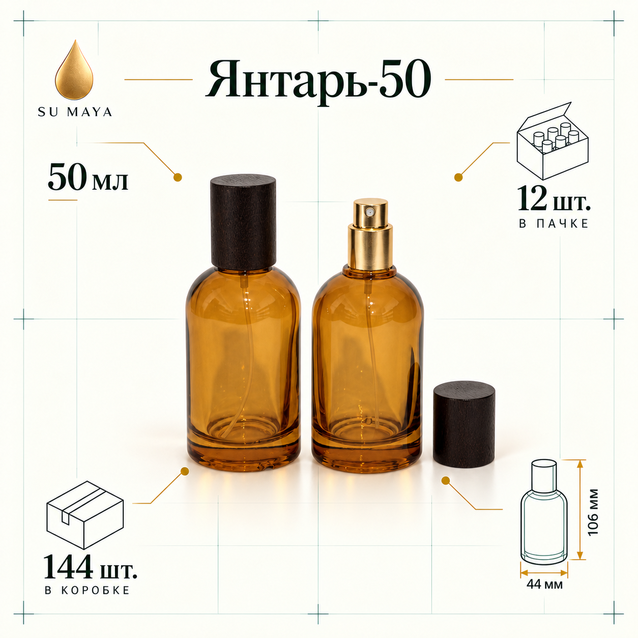 Техническая карточка флакона Янтарь-50