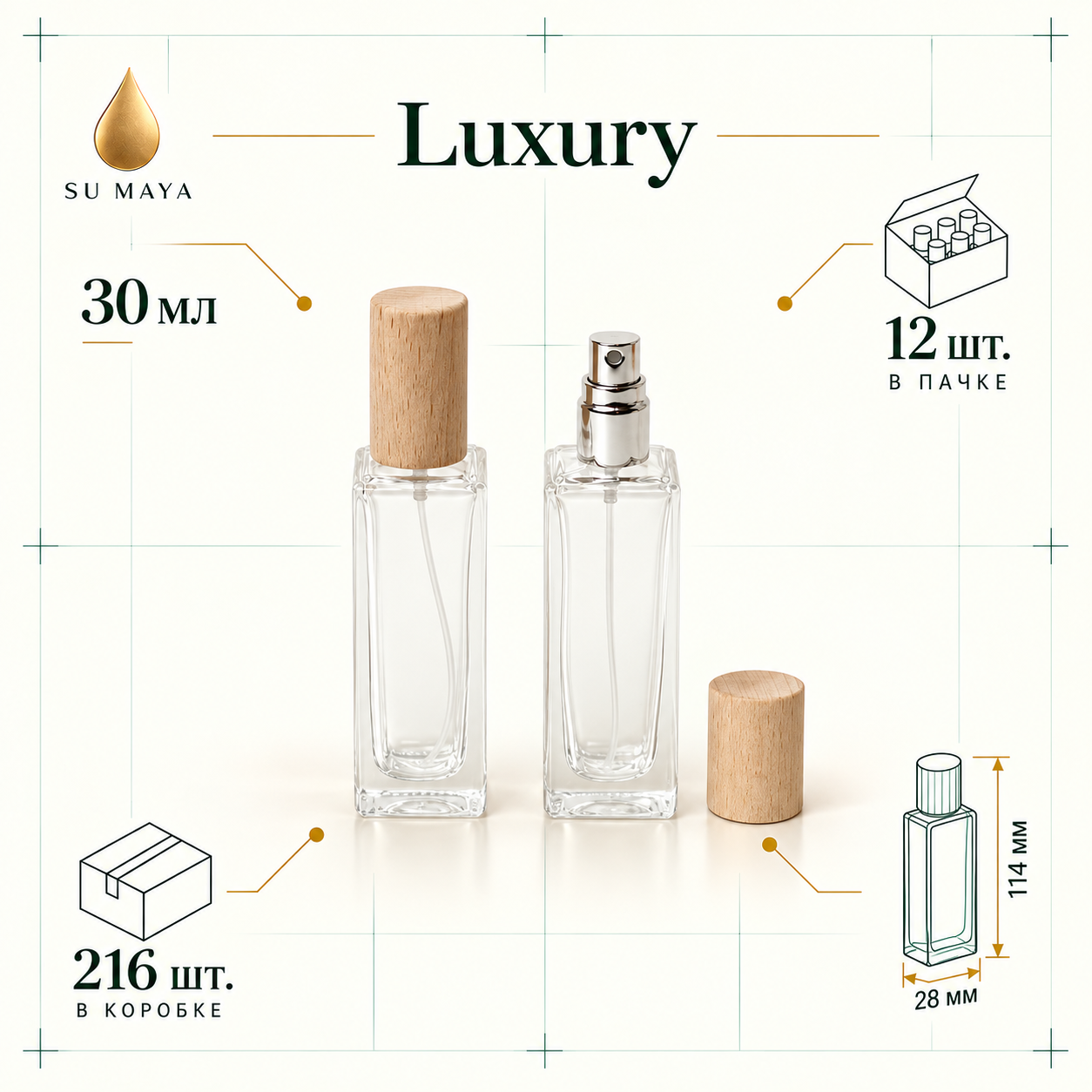 Техническая карточка флакона Luxury
